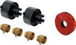 Zestaw do podłączenia pompy ciepła typu Monobloc ECOFLEX Thermo Twin HP: 32x2.9/140 (bez rury): 2 końcówki gumowe + 4 złączki Wipex + taśma ostrzegawcza L=30m