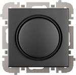 Диммер, вбудований, кнопковий LED, без рамки, чорний, VESTRA