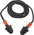 Упаковка 50 пар вушних вкладок з термопластику, з'єднаних шнурком + 1 коробка для вкладок, SNR 29dB сірий без розміру