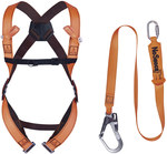 Комплект готовий до використання: лямки з 2 точками кріплення (har12), амортизатор зі стрічкою 2 м (an203200zd) без кольору XL/XXL