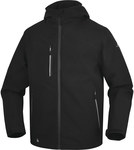 Kurtka 3 w 1 z poliestru (100%), 2 warstwy laminowane z odpinaną bluzą softshell czarny 3XL