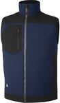 Камізелька з тканини софтшелл з поліестеру (96%) та еластану (4%), 3 шари ламіновані темно-синьо-чорний L