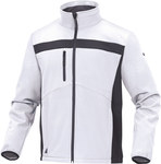 Bluza z tkaniny softshell z poliestru (96%) i elastanu (4%) biało-szary XXL