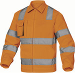 Помаранчево-сіра сигнальна куртка mach2 з бавовни (54%) та поліестеру (46%), 260 г/м2, клас 2, розмір L