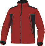 Bluza softshell 2 w 1 z poliestru i elastanu, 3 warstwy laminowane czerwono-czarny S