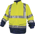 Bluza ostrzegawcza panostyle z poliestru (80%) i bawełny (20%), 230 g/m2, kl. 2 ?żółty fluo-granatowy XL