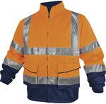 Bluza ostrzegawcza panostyle z poliestru (80%) i bawełny (20%), 230 g/m2, kl. 2 ?pomarańczowy fluo-granatowy L