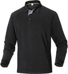 Polo z długimi rękawami z bawełny (100%), 200 g/m2 czarny 3XL