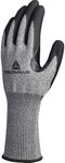 Рукавиці в'язані з волокна deltanocut, долоня покрита піною нітриловою, посилення великого/вказівного пальця, в'язка 13 сіро-чорний 9