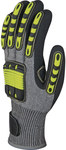 Рукавички з HDPE, антирозрізні, долоня покрита гладким нітрилом та нітриловою піною, посилення з TPR, підкладка з акрилу жовто-сіро-чорні 8