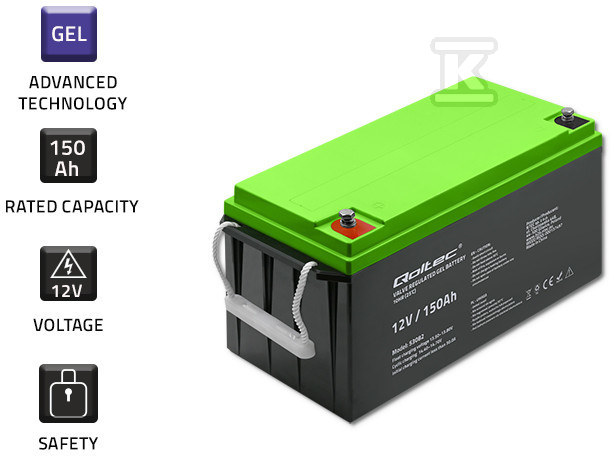 VRLA 12V 150Ah gel battery - 53082