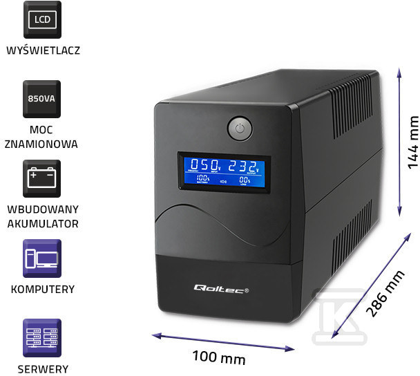 UPS Monolith 850VA 480W LCD USB RJ45 - 53979