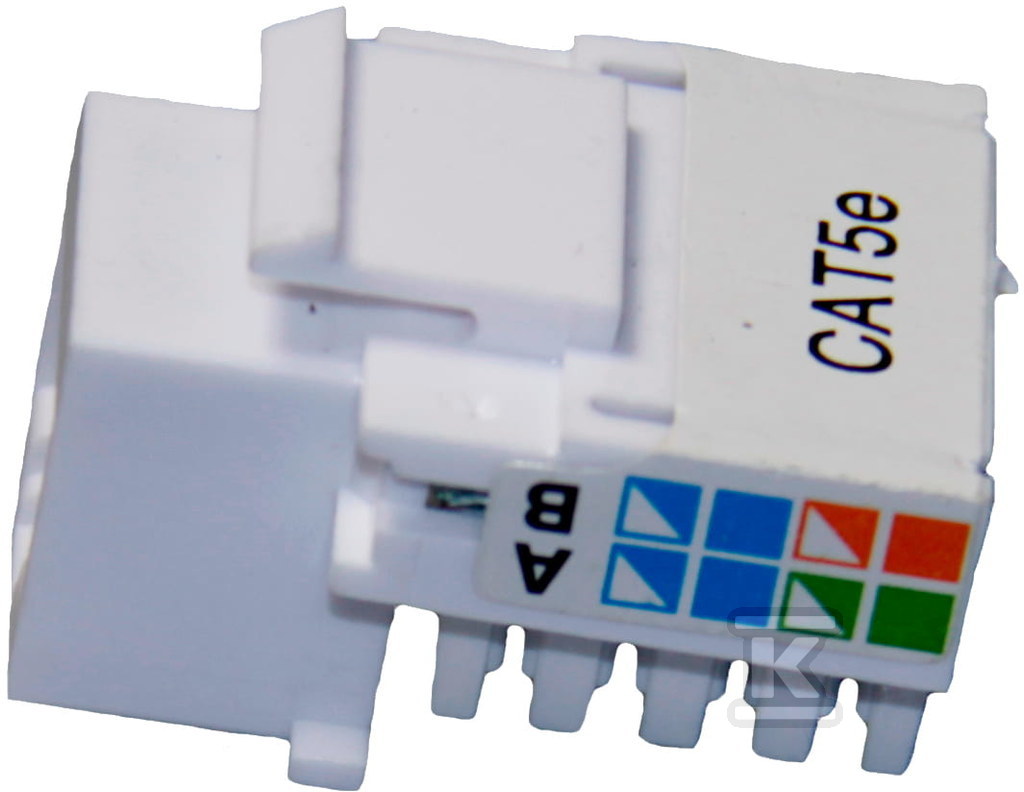 Keystone Cat5e RJ45 WHITE modul - 19-0017 B