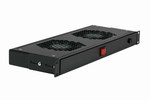 Panou de ventilație 2W cu cablu de 1,8 m, negru RAL 9005