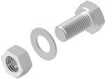 Hot dip galvanized hex head bolt SMM10x70F