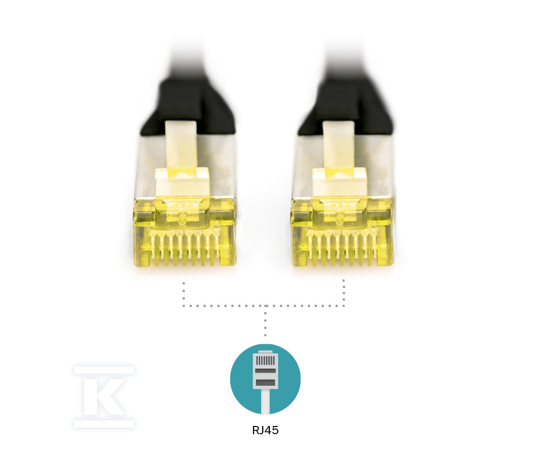 Крос-кабель (патч-корд) RJ45-RJ45, - DK-1644-A-0025/BL
