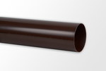 PVC drain pipe 75x3000, without socket, brown color