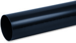 PVC drain pipe 75x3000 without socket, black color