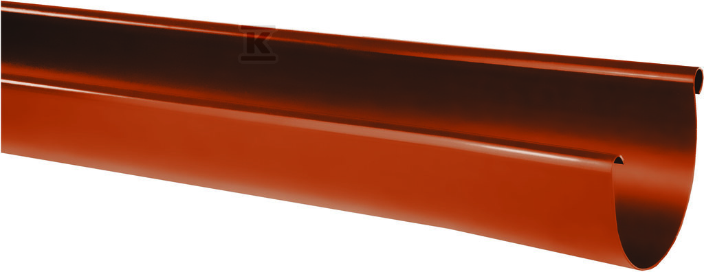 PVC gutter 125x4000, brick-red color - 4952163400