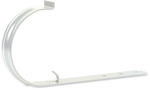 Straight steel handle 100x150, white color