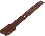 Steel bracket, PVC 125x175, brown color