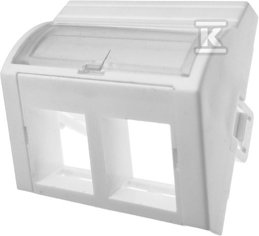 Adapter 45x45 2xRJ45 (convex angular) - OS022