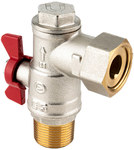 SPIN angle ball valve with rotating cap with filter and magnet DN20-PN25 3/4"