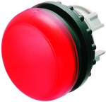 M22-L-R-Lampe, flacher Kopf, rot