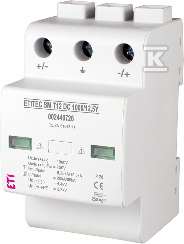Ogranicznik przepięć T1, T2 (B, C) - DC - 002440726