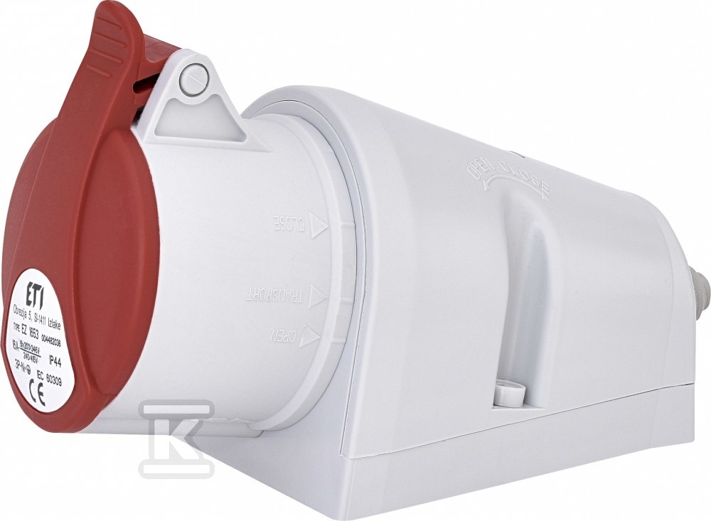 Gniazdo stałe 16A, 400V, 3P+N+PE, IP44 - 004482036