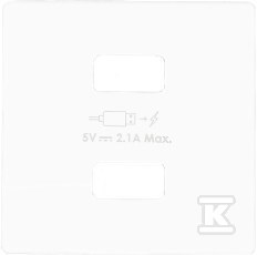 Charger cover 2xUSB, white, SIMON82 - 8221096-030