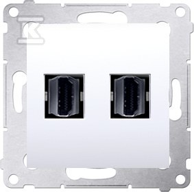 Подвійне гніздо HDMI біле - DGHDMI2.01/11