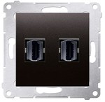 DGHDMI2.01/48 Gniazdo HDMI podwójne(moduł), antracyt