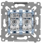 Łącznik schodowy podwójny z podświetleniem (mechanizm) 10 AX, 250 V~, szybkozłącza, SIMON55