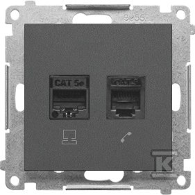 Gniazdo komputerowe RJ45 kategoria 5e + - T5F.01/116