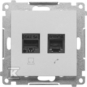 Gniazdo komputerowe RJ45 kategoria 5e + - T5F.01/143