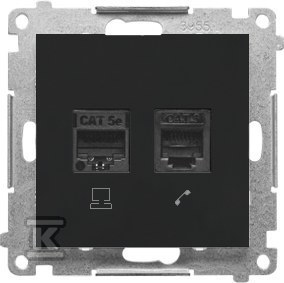 RJ45 category 5e computer socket + RJ12 telephone socket (module ...