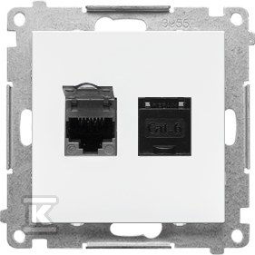 Gniazdo komputerowe podwójne RJ45 - T62E.01/111