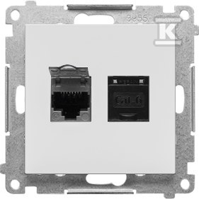 Gniazdo komputerowe podwójne RJ45 - T62E.01/114