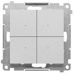 Wi-Fi battery transmitter, (module): Matt aluminum, SIMON55