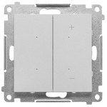 Dimmer for dimmable LEDs, key switch (module): Matt aluminum, SIMON55