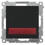 LED traffic light – red light (module) 230 V~: Matt black, SIMON55