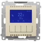 Programmable thermostat with display (module): Champagne matt, SIMON55