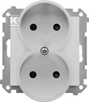 Double plug socket without grounding - TG2MCZ.01/143