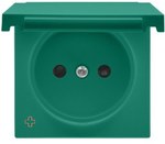 Кришка для одинарної розетки з заслінкою в колір кришки для: SGZ1CM, SGZ1M: Антибактеріальна: Зелений, SIMON55