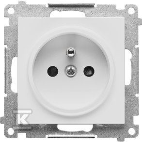 Single plug socket with grounding and - TGZ1CZ.01/114