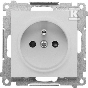 Single plug socket with grounding and - TGZ1CZ.01/143