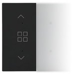 Half key with a roller shutter group pictogram for electronic products: Matt black, SIMON55