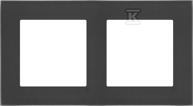 Рамка 2-місна Nature: Матове чорне - TRN2/179