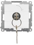 Single-pole key switch (module) 2-position "0-I" contact N/O, 5 A, 250 V~: Matt white, SIMON55